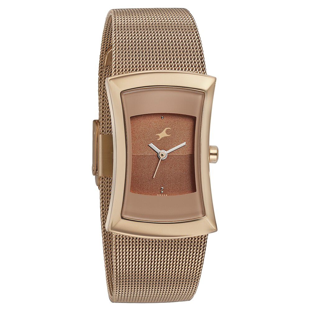 Fastrack Pulse Quartz Analog Two Toned Dial Stainless Steel Strap