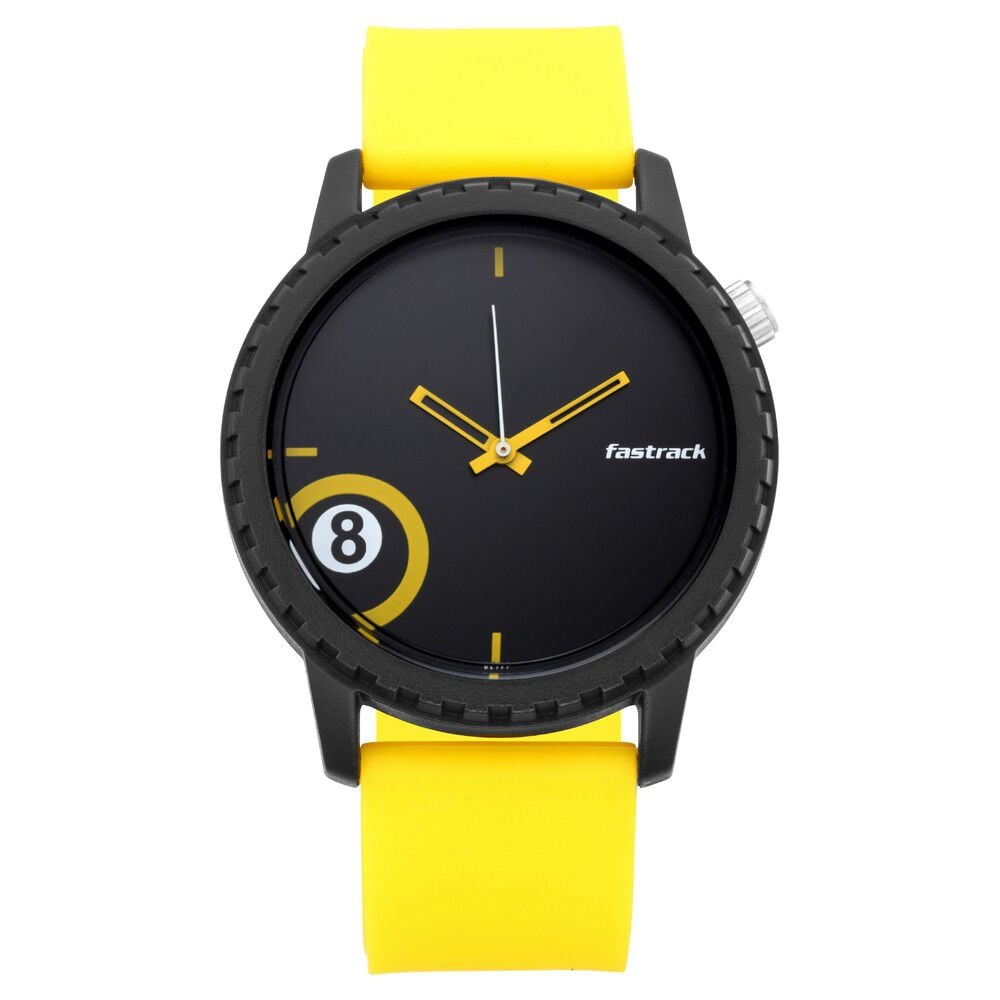 Buy Online Fastrack Quartz Analog Black Dial Silicone Strap Watch for Unisex 38039pp08w Fastrack