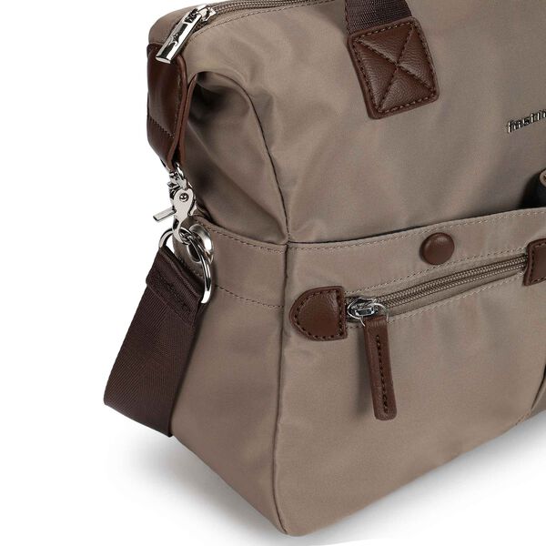 Fastrack Brown Colorblock Nylon Satchel - image number 6