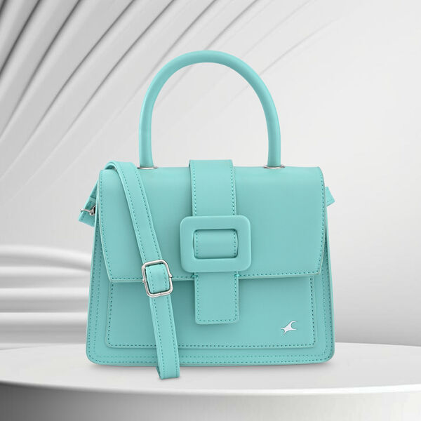 Fastrack Solid Structured Satachel  in Blue - image number 0
