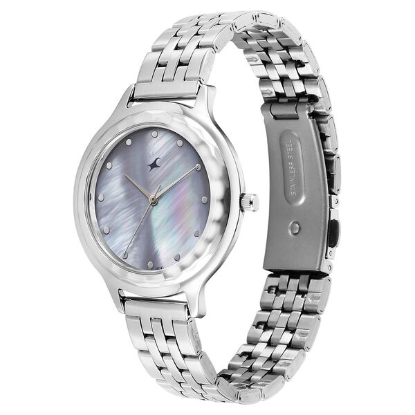 Fastrack Stunners X Quartz Analog Purple Dial Stainless Steel Strap Watch For Girls - image number 2