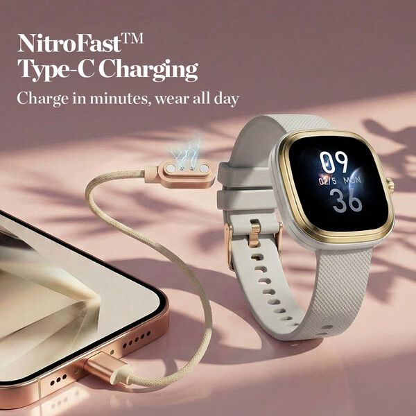Fastrack Ryz Women Smartwatch with 1.72" Super Ultra VU Display, Dynamic 60Hz Refresh Rate, Functional Crown, AI Voice - image number 1