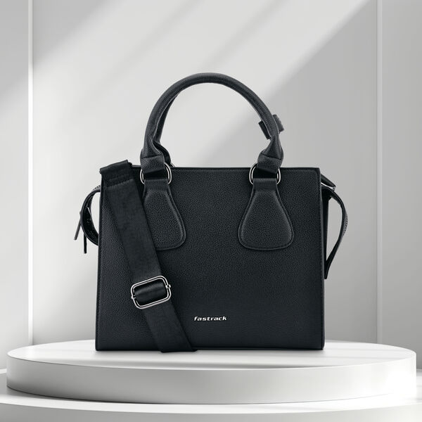 Fastrack Structured Satchel in Black - image number 0