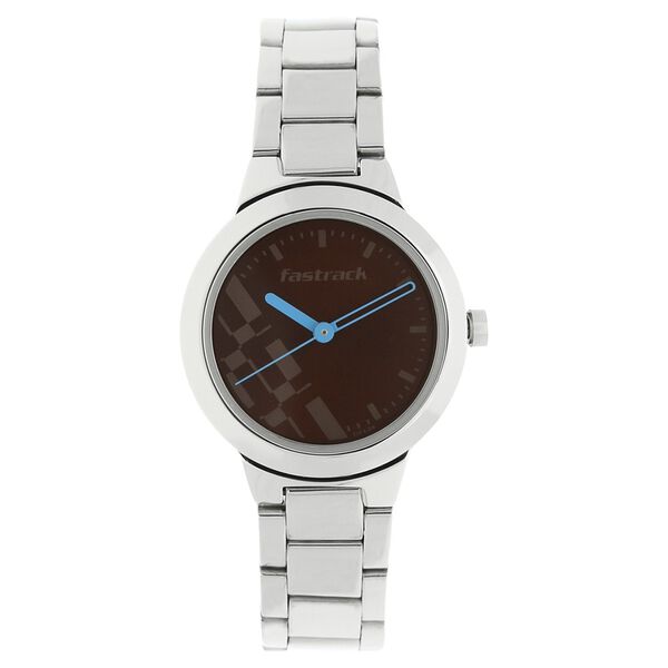 Fastrack Quartz Analog Brown Dial Metal Strap Watch for Girls - image number 0
