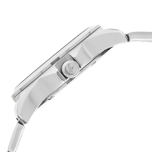 Fastrack Loopholes Quartz Analog with Date Black Dial Stainless Steel Strap Watch for Guys - image number 3