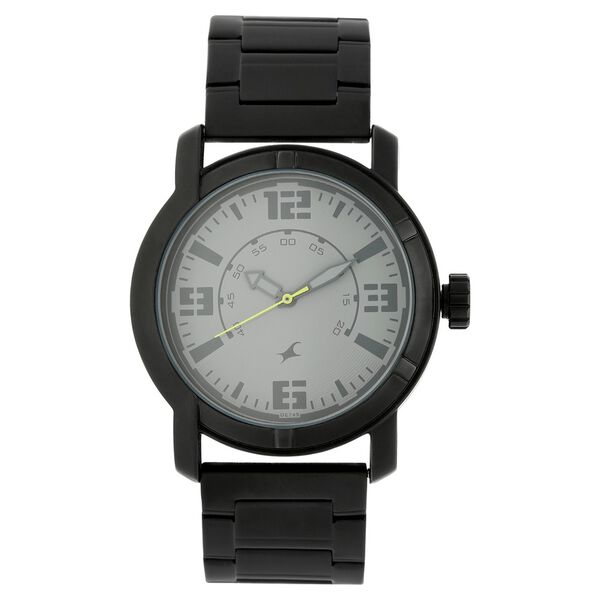 Fastrack Quartz Analog White Dial Metal Strap Watch for Guys - image number 0