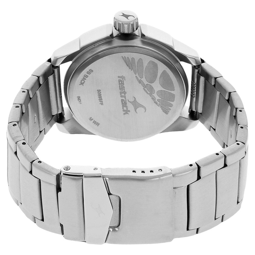 Fastrack Quartz Analog Silver Dial Stainless Steel Strap Watch for
