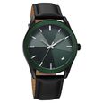 Fastrack Stunners Quartz Analog Green Dial Black Leather Strap Watch For Guys - image number 1