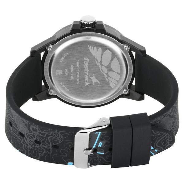 Fastrack Unisex Arcade cyberpunk Watch: Charcoal Hues with Aqua Accent - image number 4