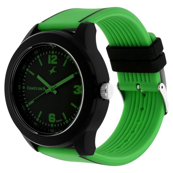 Fastrack Tees Quartz Analog Black Dial Polyurethane Strap Unisex Watch - image number 1