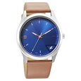 Fastrack Stunners Quartz Analog Blue Dial Brown Leather Strap Watch For Guys - image number 1