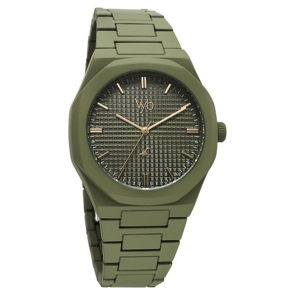 Vyb Hustler By Fastrack Quartz Analog Green Dial Metal Strap Watch For Guys - image number 0