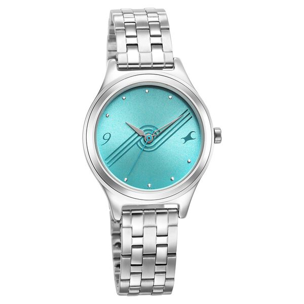 Fastrack Stunners Blue Dial Metal Strap Watch for Girls - image number 1