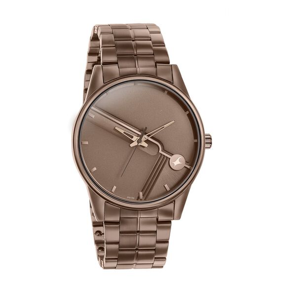 Fastrack Stunners Quartz Analog Brown Dial Stainless Steel Strap Watch for Guys - image number 1