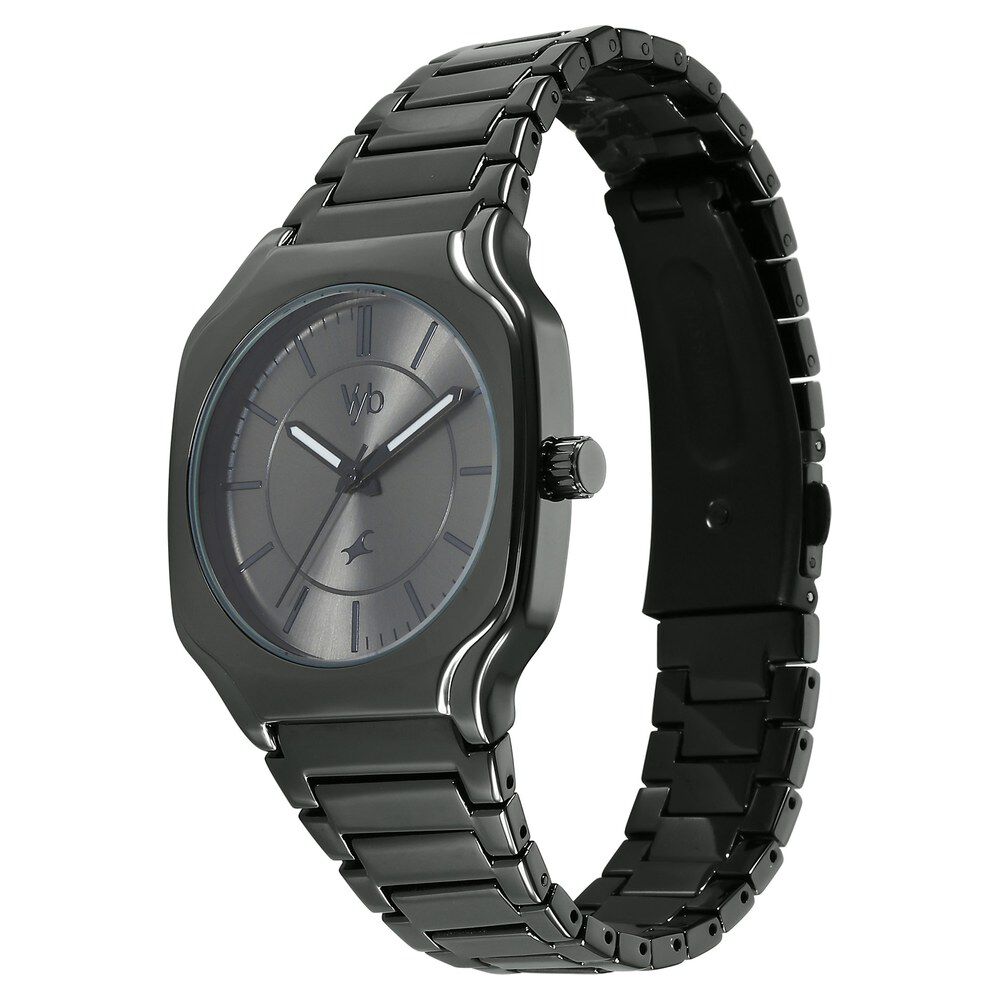 Buy Online Vyb Maverick By Fastrack Quartz Analog Grey Dial Metal