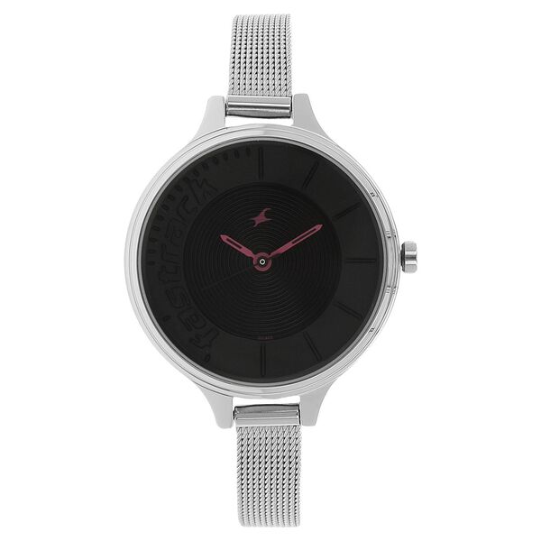 Fastrack Quartz Analog Black Dial Stainless Steel Strap Watch for Girls - image number 0