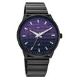 Vyb Arcane By Fastrack Quartz Analog Purple Dial Black Stainless Steel Strap Watch For Guys - image number 1