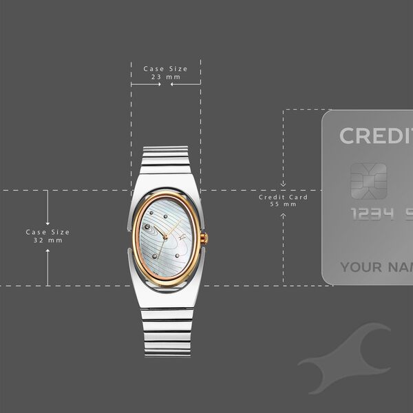 Fastrack UFO Quartz Analog Mother of Pearl Dial Silver Colour Stainless Steel Strap Watch For Girls - image number 3