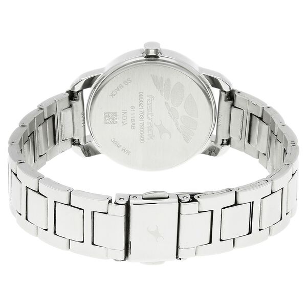 Fastrack Quartz Analog Silver Dial Stainless Steel Strap Watch for Girls - image number 3