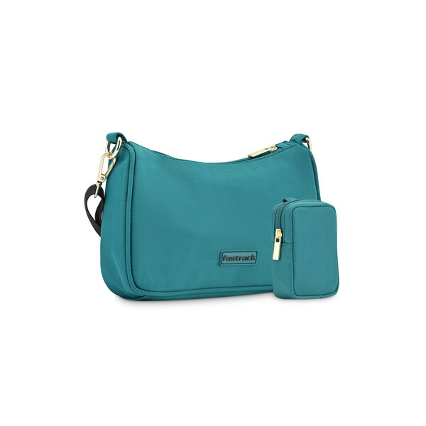 Fastrack Teal Blue Crossbody Sling Bag for Girls - image number 3