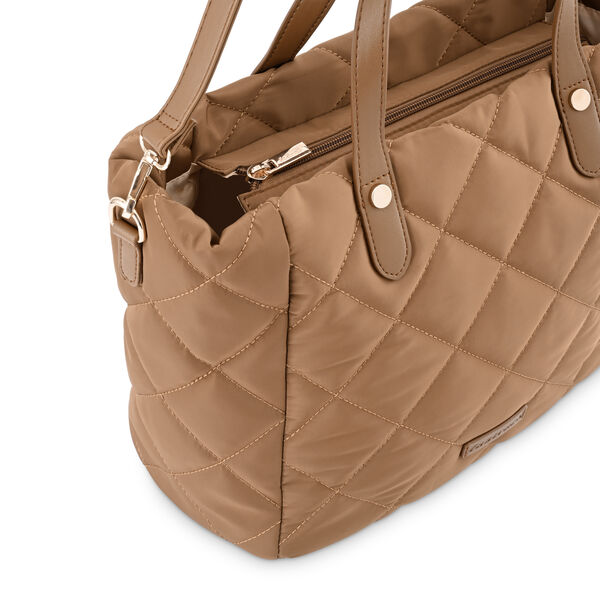 Fastrack Quilted Nylon Tote in Tan - image number 5