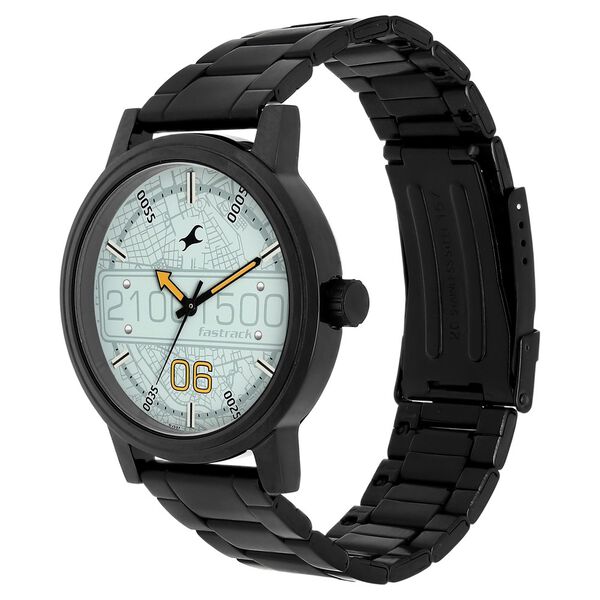Fastrack Road Trip Quartz Analog Blue Dial Stainless Steel Strap Watch for Guys - image number 2