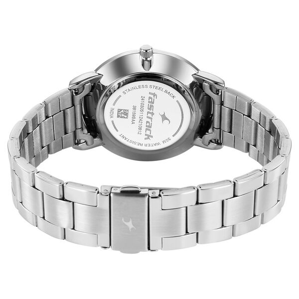 Fastrack Stunners X Quartz Analog Beige Dial Stainless Steel Strap Watch For Guys - image number 4