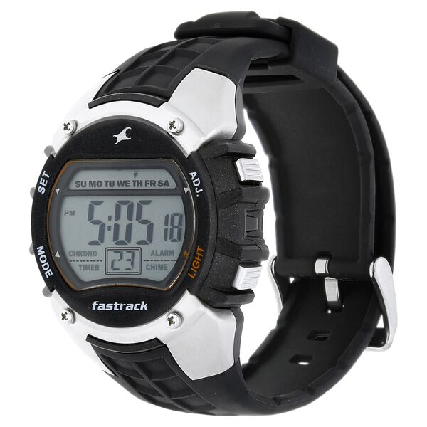 Fastrack Digital Grey Dial Plastic Strap Watch for Guys - image number 1