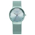 Fastrack Vyb Bliss Quartz Analog Green Dial Sea Green Color Metal Strap Watch For Girls - image number 1