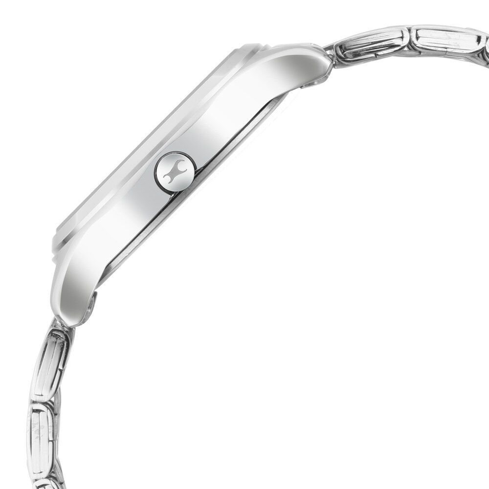 Fastrack Stunners Quartz Analog Silver Dial Metal Strap Watch for
