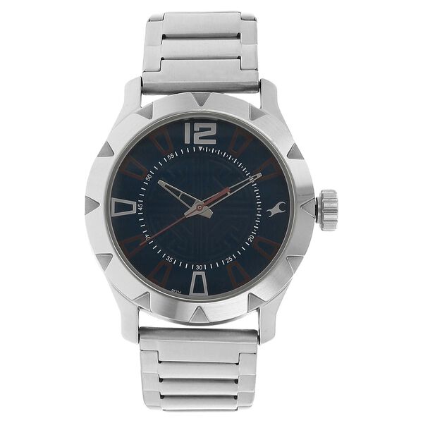 Fastrack Quartz Analog Blue Dial Metal Strap Watch for Guys - image number 0