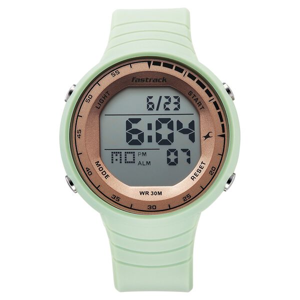 Fastrack StreetStyle Digital Dial Green Polyether Strap Watch For Unisex - image number 0