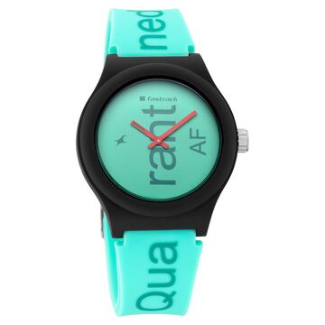 Fastrack Quartz Analog Blue Dial Silicone Strap Watch for Unisex
