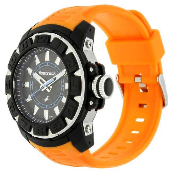 Fastrack Quartz Analog Black Dial Plastic Strap Watch for Guys - image number 1