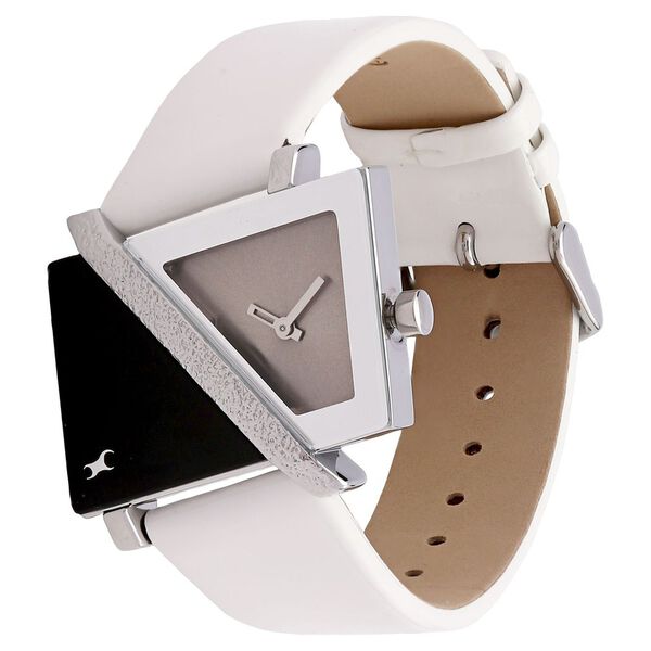 Fastrack Quartz Analog Grey Dial Leather Strap Watch for Girls - image number 1