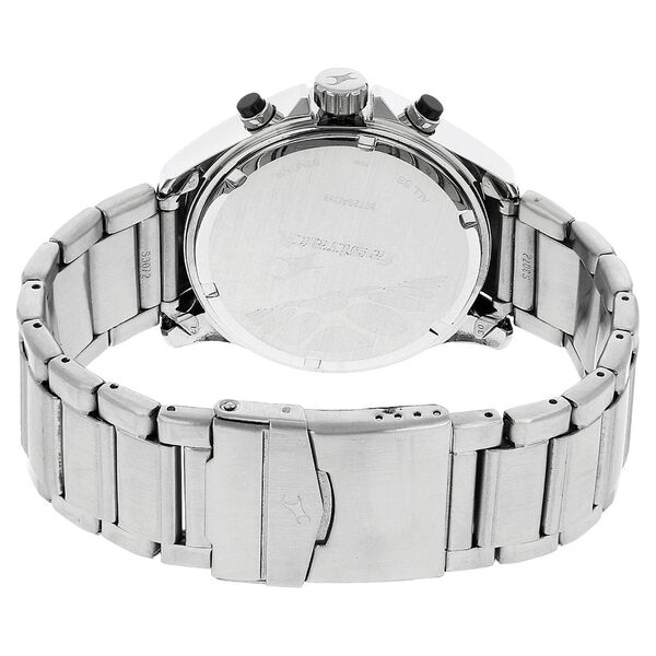 Fastrack Big Time Quartz Chronograph Black Dial Metal Strap Watch for Guys - image number 3