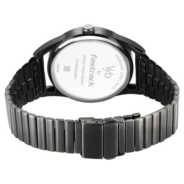 Fastrack Vyb Horizon Quartz Analog Grey Dial Grey Metal Strap Watch For Guys - image number 5