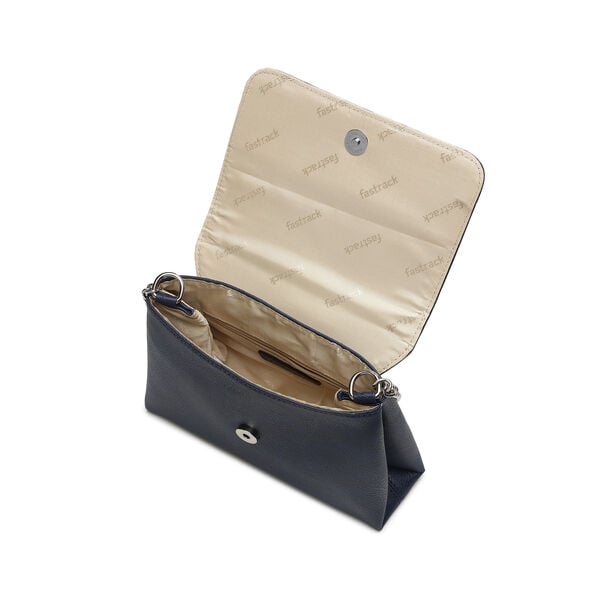 Fastrack Classic Envelope Sling Bag for Women | Stylish Crossbody Bag for Girls, Ladies, Women | Structured Handbag Made of High-Quality Faux Leather (Blue)� - image number 7