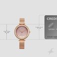 Fastrack Stunners Quartz Analog Pink Dial Rose Gold Stainless Steel Strap Watch For Girls - image number 3