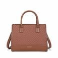 Lattice brown satchel - image number 1