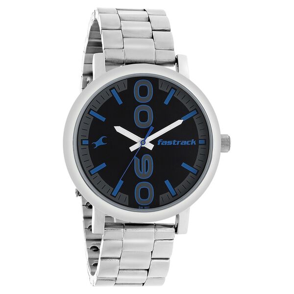 Fastrack Bold Quartz Analog Black Dial Stainless Steel Strap Watch for Guys - image number 1