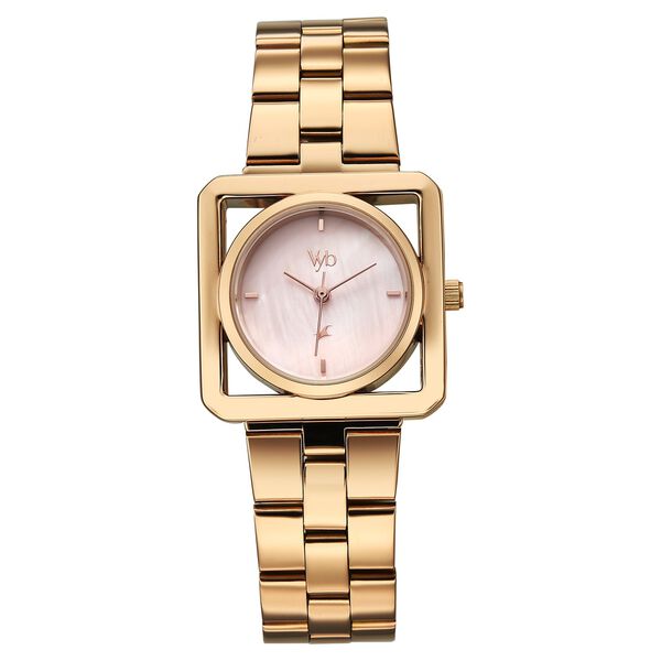 Vyb Manifester By Fastrack Quartz Analog Rose Gold Mother Of Pearl Dial Rose Gold Stainless Steel Strap Watch For Girls - image number 1