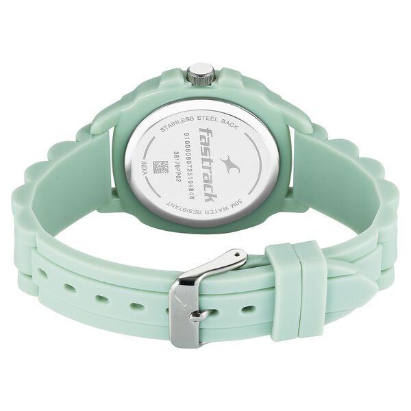 Fastrack Hype Bounce Quartz Analog Green Dial Green Silicone Strap Watch For Guys - image number 4