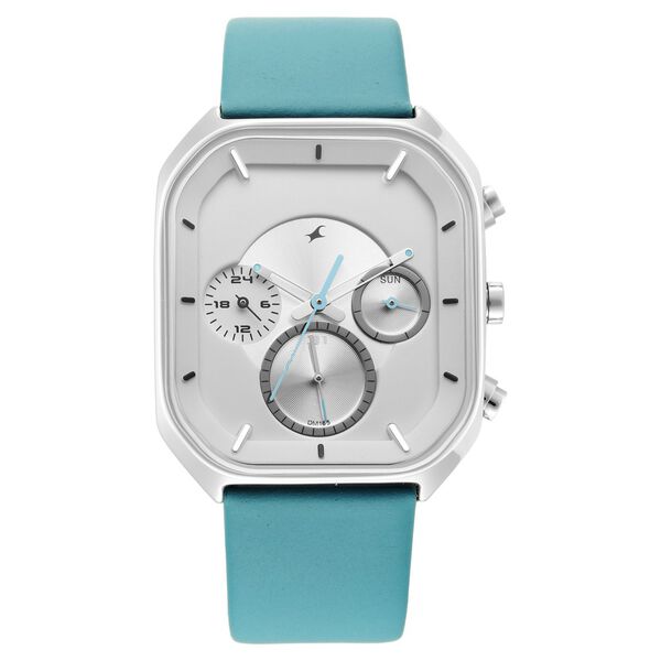 Fastrack After Dark Quartz Analog with Date White Dial Leather Strap Watch for Guys - image number 2