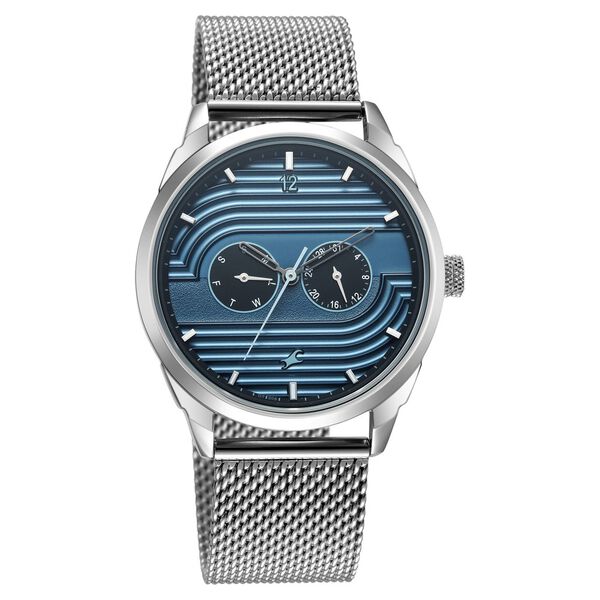 Fastrack 2X Edit Slate Blue Dial Interchangeable Strap Watch for Guys - image number 2