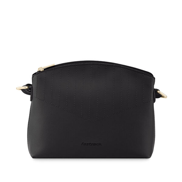 Fastrack Black Quilted Sling Bag for Women - image number 2