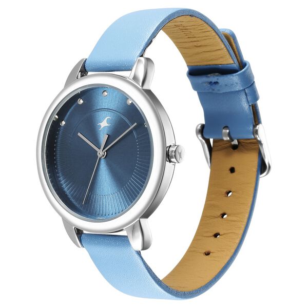 Fastrack Stunners Quartz Analog Blue Dial Leather Strap Watch for Girls - image number 2