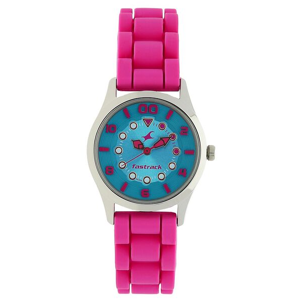 Fastrack Quartz Analog Blue Dial Silicone Strap Watch for Girls - image number 0