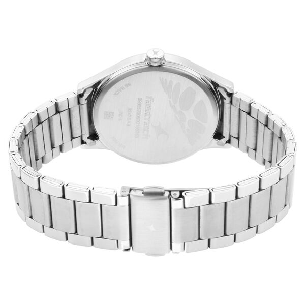Fastrack Bare Basics Quartz Analog Blue Dial Stainless Steel Strap Watch for Guys - image number 5