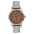 Fastrack Quartz Analog Purple Dial Stainless Steel Strap Watch for Girls